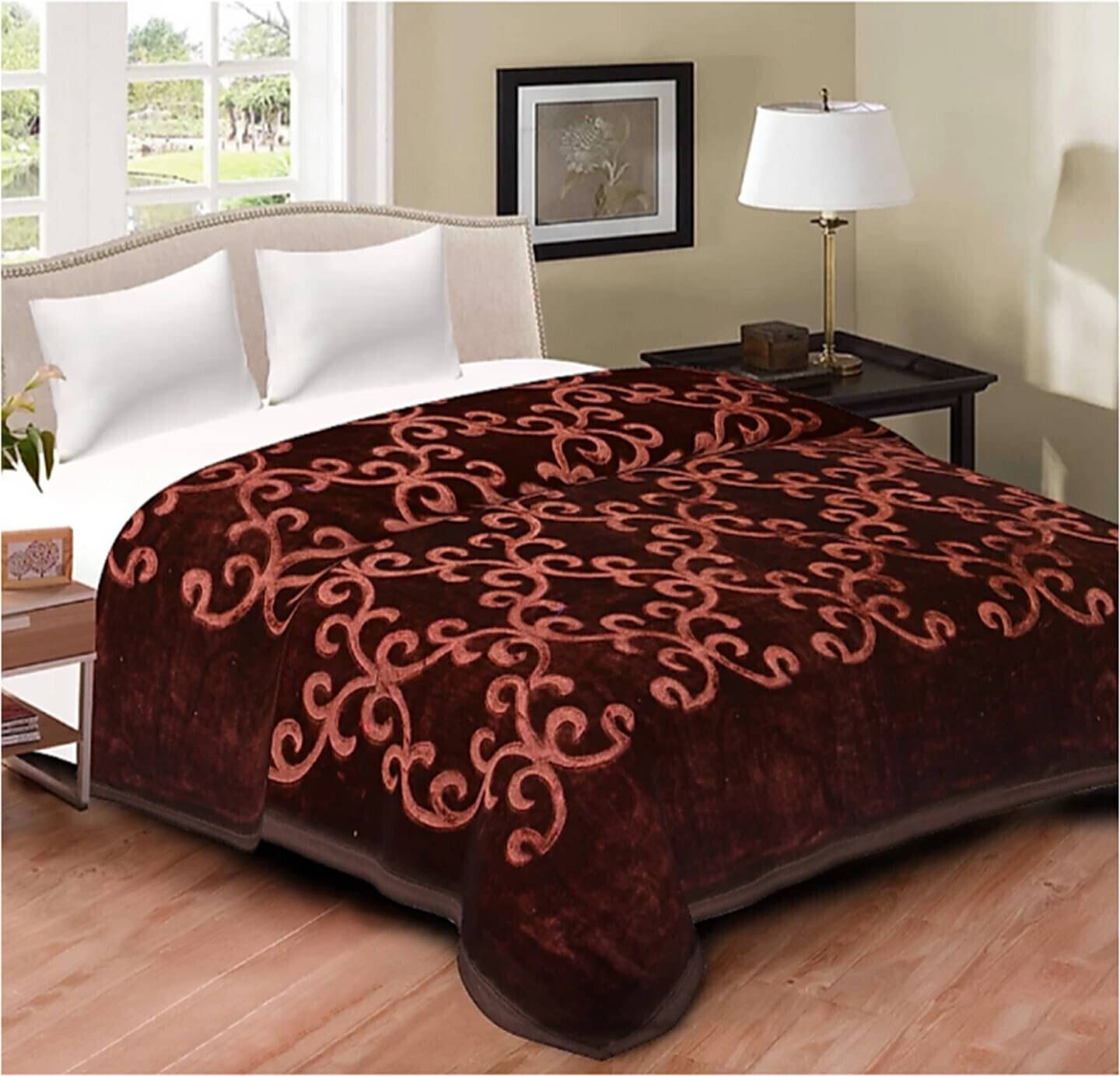    			KHUSHRIT Mink Solid Single Bed Blanket ( 210 cm x 150 cm ) - Brown ( Pack of 1 )
