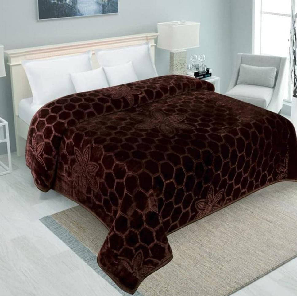     			KHUSHRIT Mink Solid Single Bed Blanket ( 210 cm x 150 cm ) - Brown ( Pack of 1 )