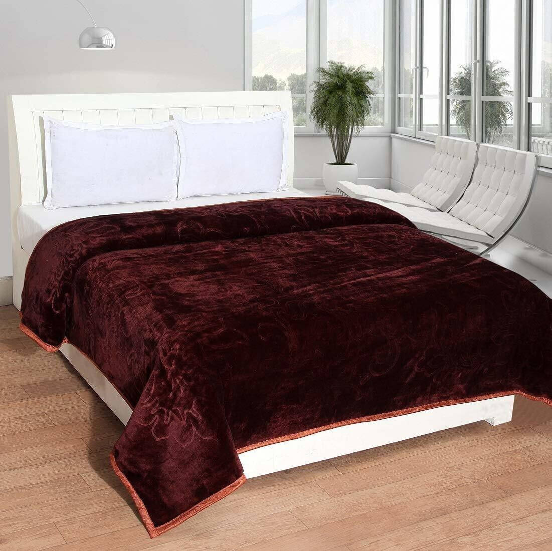 KHUSHRIT Mink Solid Single Bed Blanket ( 210 cm x 150 cm ) - Brown ( Pack of 1 ) KHUSHRIT Mink Solid Single Bed Blanket ( 210 cm x 150 cm ) - Brown ( Pack of 1 )
