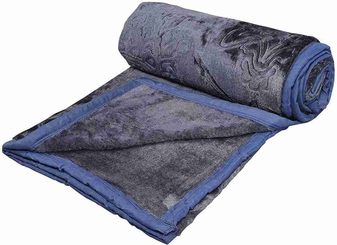 KHUSHRIT Mink Solid Single Bed Blanket ( 220 cm x 150 cm ) - Grey ( Pack of 1 ) KHUSHRIT Mink Solid Single Bed Blanket ( 220 cm x 150 cm ) - Grey ( Pack of 1 )