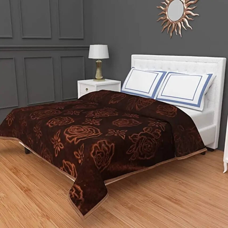     			KHUSHRIT Mink Solid Single Bed Blanket ( 210 cm x 150 cm ) - Brown ( Pack of 1 )