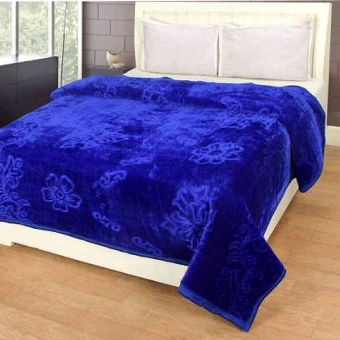 KHUSHRIT Mink Solid Single Bed Blanket ( 210 cm x 150 cm ) - Blue ( Pack of 1 ) KHUSHRIT Mink Solid Single Bed Blanket ( 210 cm x 150 cm ) - Blue ( Pack of 1 )
