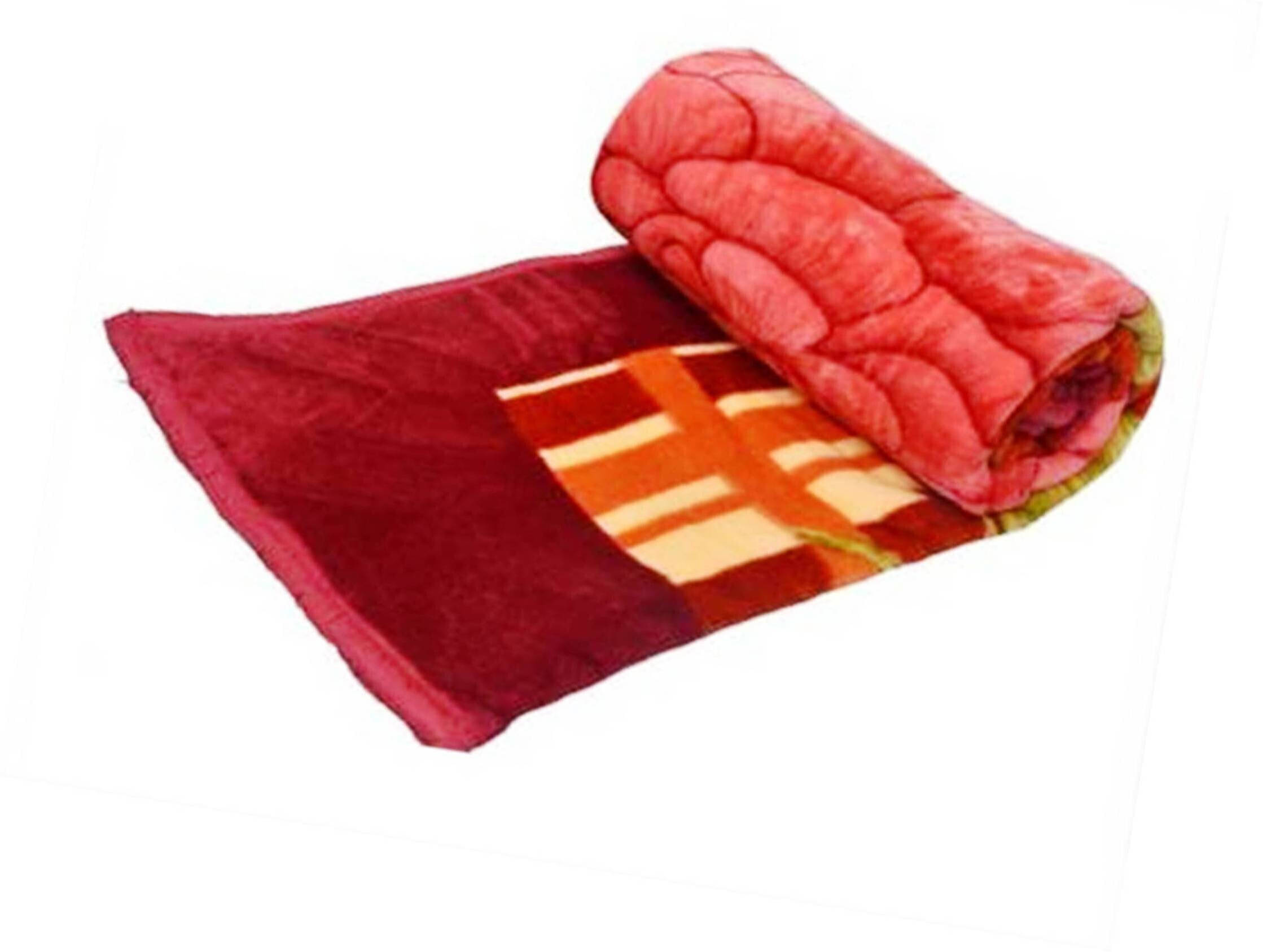     			KHUSHRIT Mink Solid Single Bed Blanket ( 220 cm x 150 cm ) - Multi ( Pack of 1 )