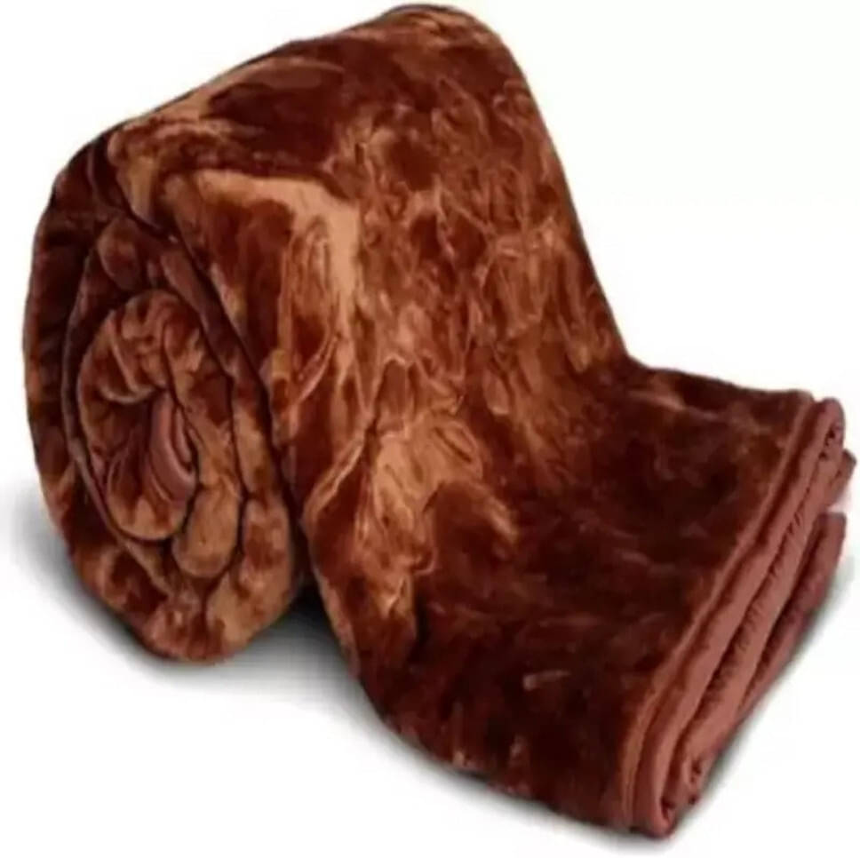 KHUSHRIT Mink Solid Single Bed Blanket ( 210 cm x 150 cm ) - Brown ( Pack of 1 ) KHUSHRIT Mink Solid Single Bed Blanket ( 210 cm x 150 cm ) - Brown ( Pack of 1 )
