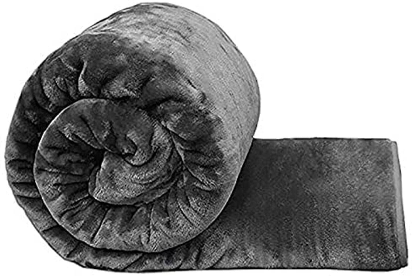 KHUSHRIT Mink Solid Single Bed Blanket ( 220 cm x 150 cm ) - Grey ( Pack of 1 ) KHUSHRIT Mink Solid Single Bed Blanket ( 220 cm x 150 cm ) - Grey ( Pack of 1 )