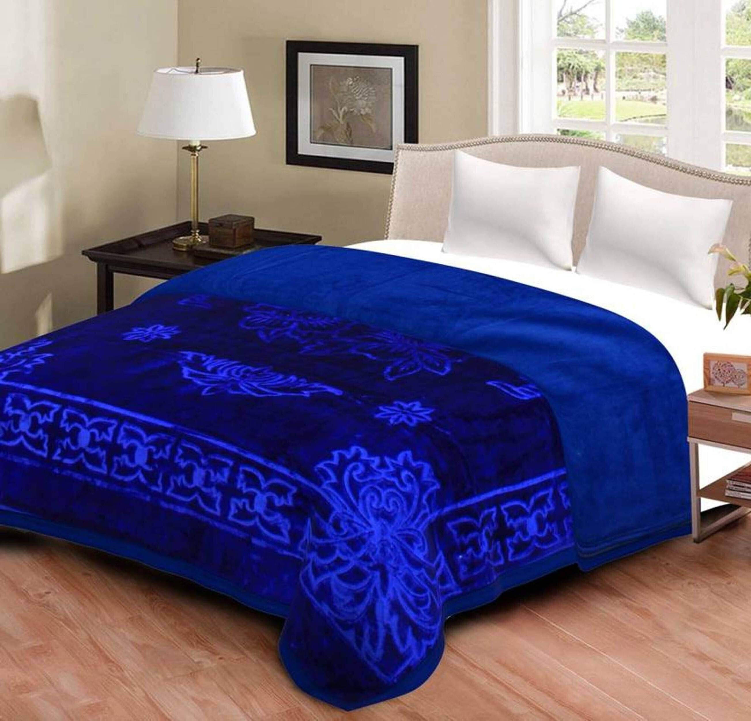 KHUSHRIT Mink Solid Single Bed Blanket ( 210 cm x 150 cm ) - Blue ( Pack of 1 ) KHUSHRIT Mink Solid Single Bed Blanket ( 210 cm x 150 cm ) - Blue ( Pack of 1 )