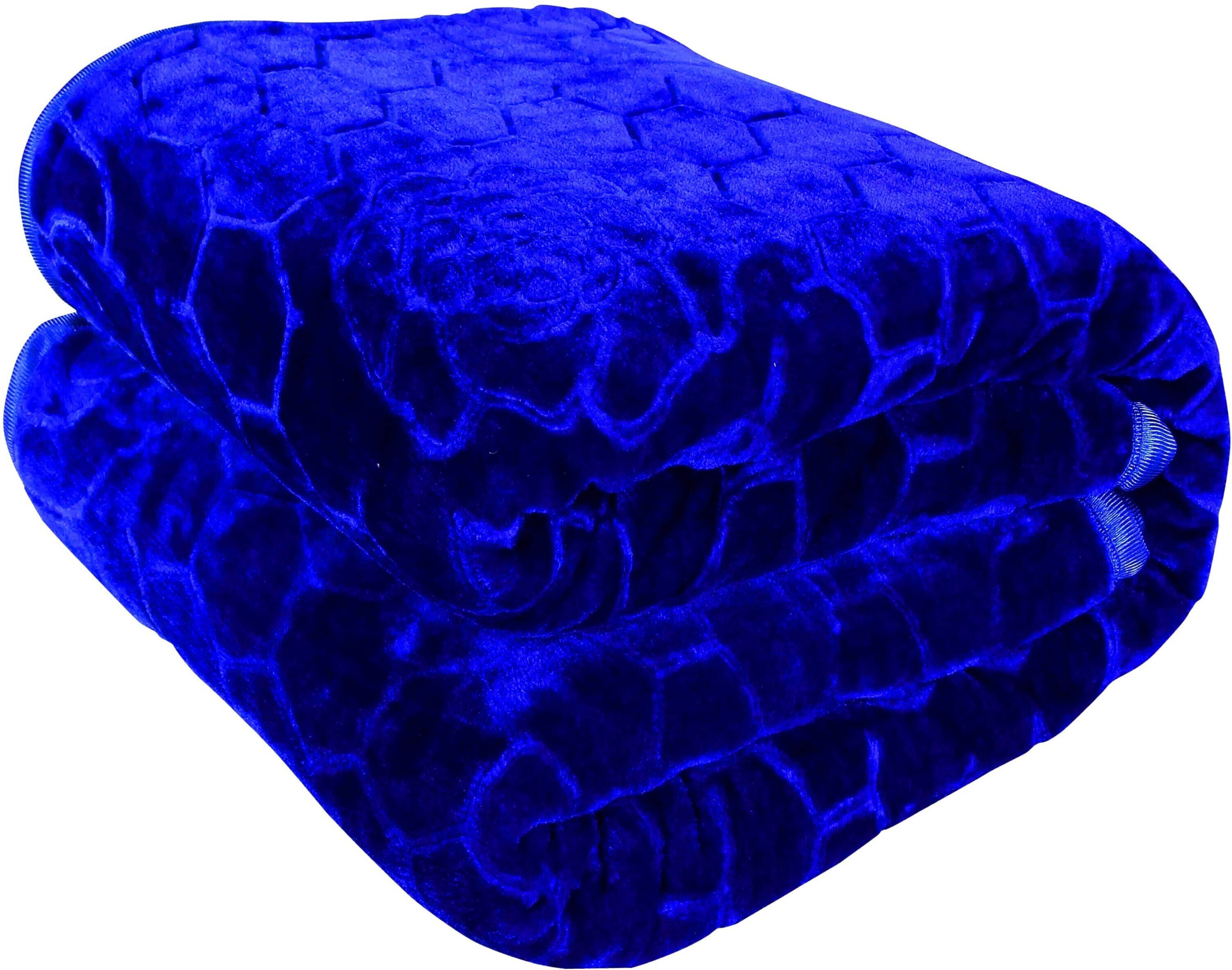 KHUSHRIT Mink Solid Single Bed Blanket ( 210 cm x 150 cm ) - Blue ( Pack of 1 ) KHUSHRIT Mink Solid Single Bed Blanket ( 210 cm x 150 cm ) - Blue ( Pack of 1 )