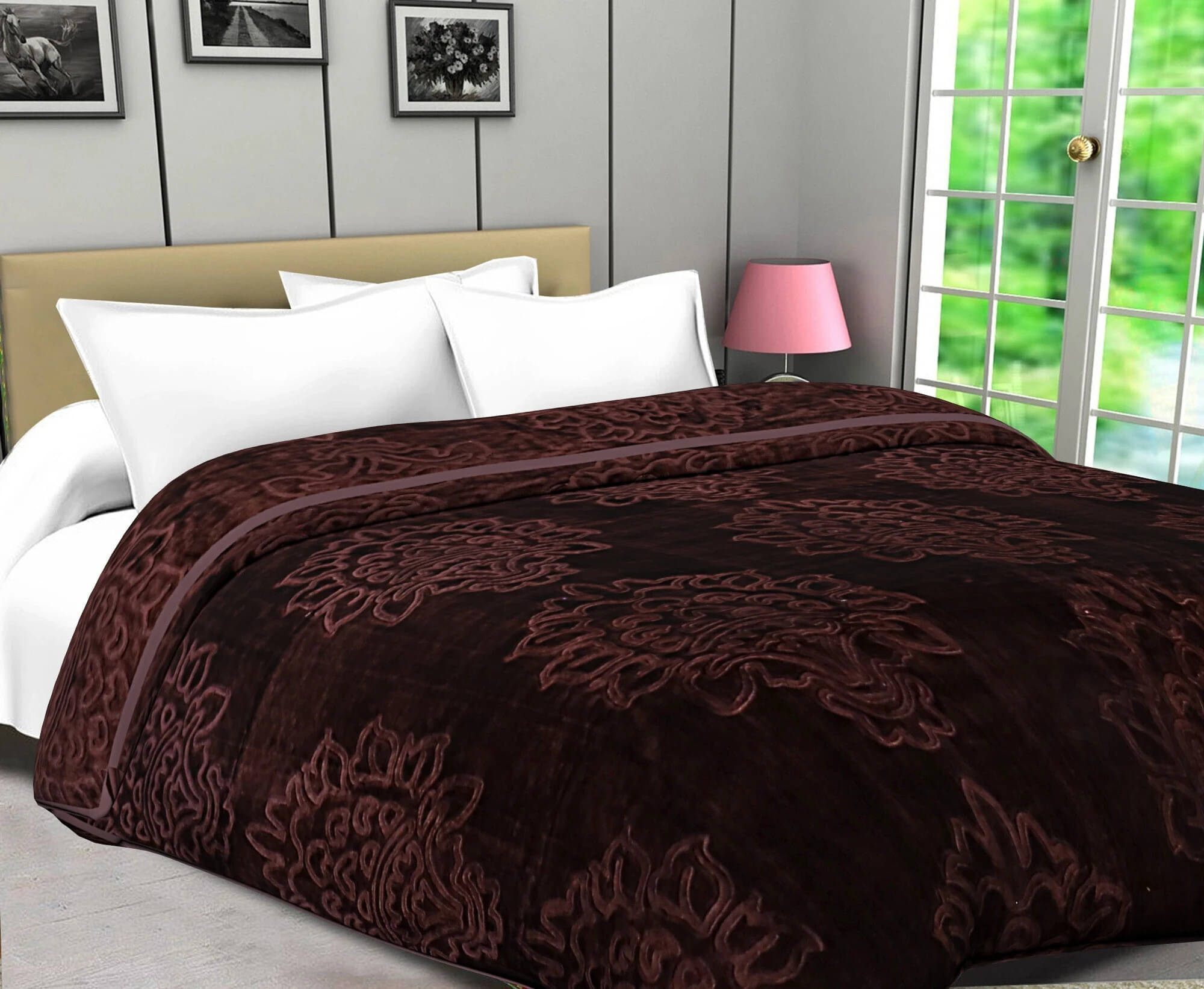     			KHUSHRIT Mink Solid Single Bed Blanket ( 210 cm x 150 cm ) - Brown ( Pack of 1 )