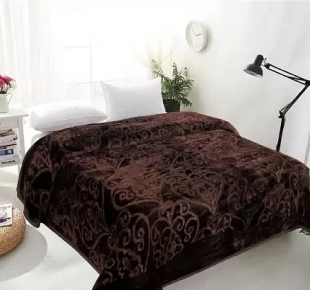     			KHUSHRIT Mink Solid Single Bed Blanket ( 210 cm x 150 cm ) - Brown ( Pack of 1 )