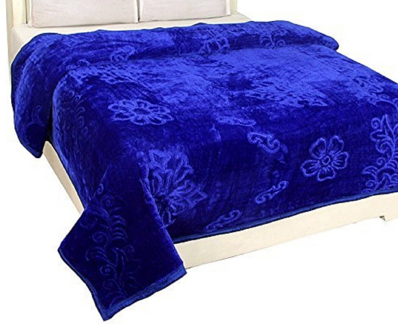     			KHUSHRIT Mink Solid Single Bed Blanket ( 210 cm x 150 cm ) - Blue ( Pack of 1 )