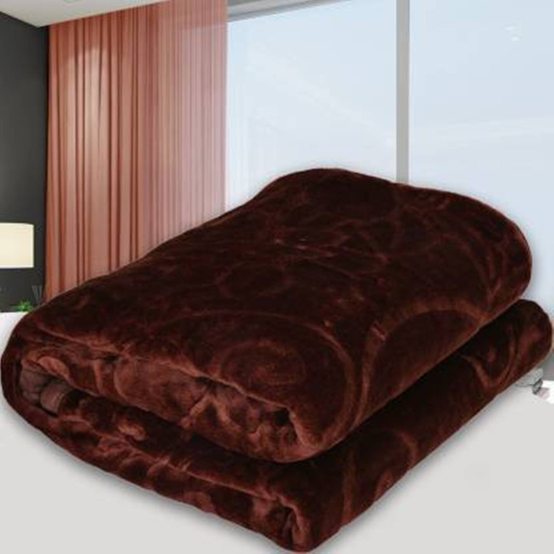     			KHUSHRIT Mink Solid Single Bed Blanket ( 210 cm x 150 cm ) - Brown ( Pack of 1 )