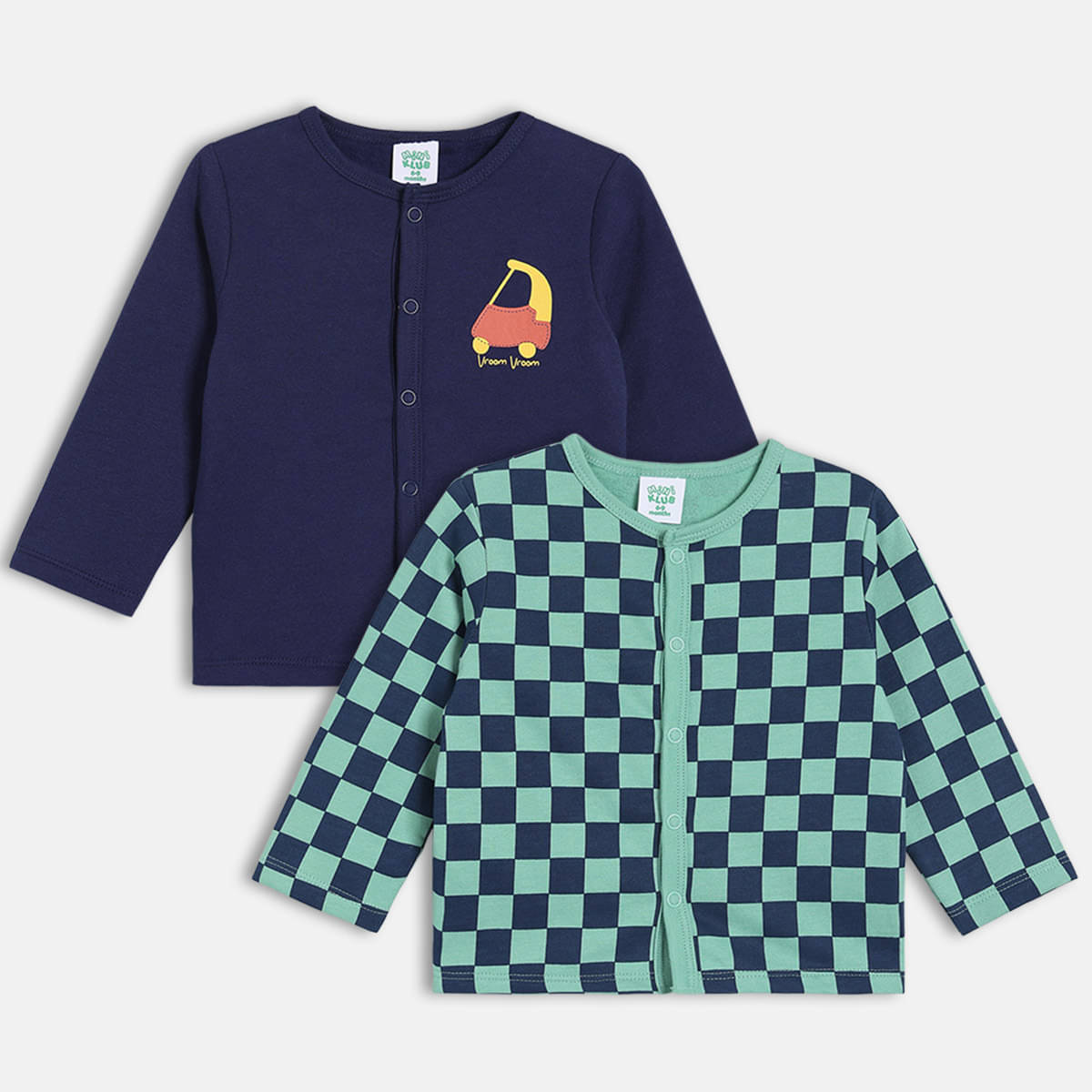     			MINI KLUB Pack of 2 Baby Boys Cotton Vest ( Multicolor )