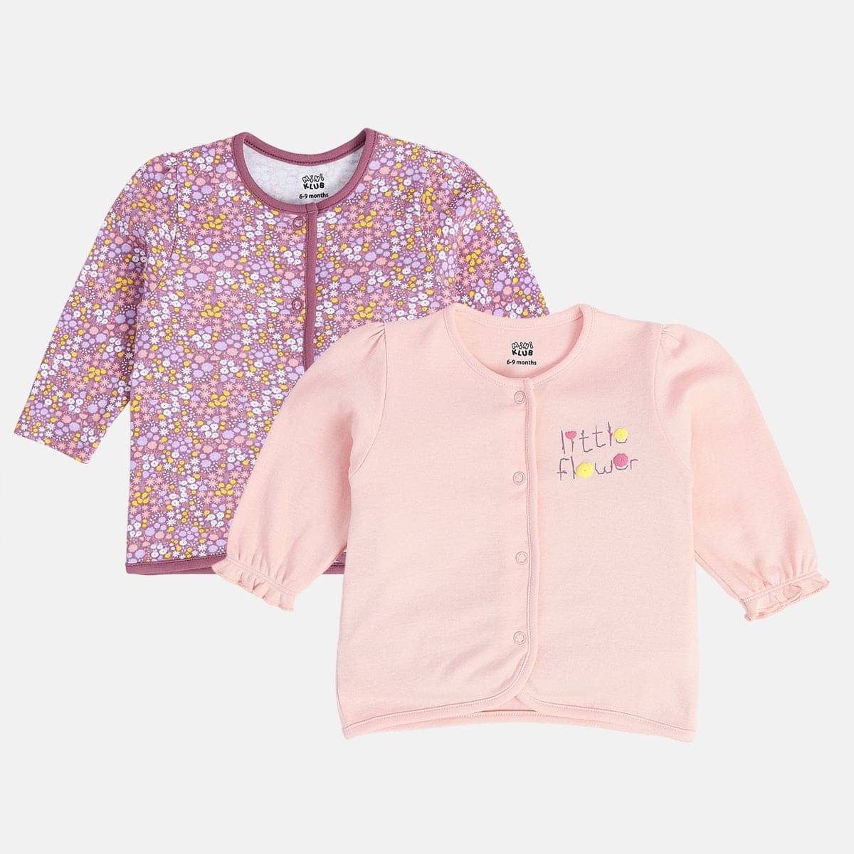     			MINI KLUB Pack of 2 Baby Girls Cotton Top ( Multicolor )