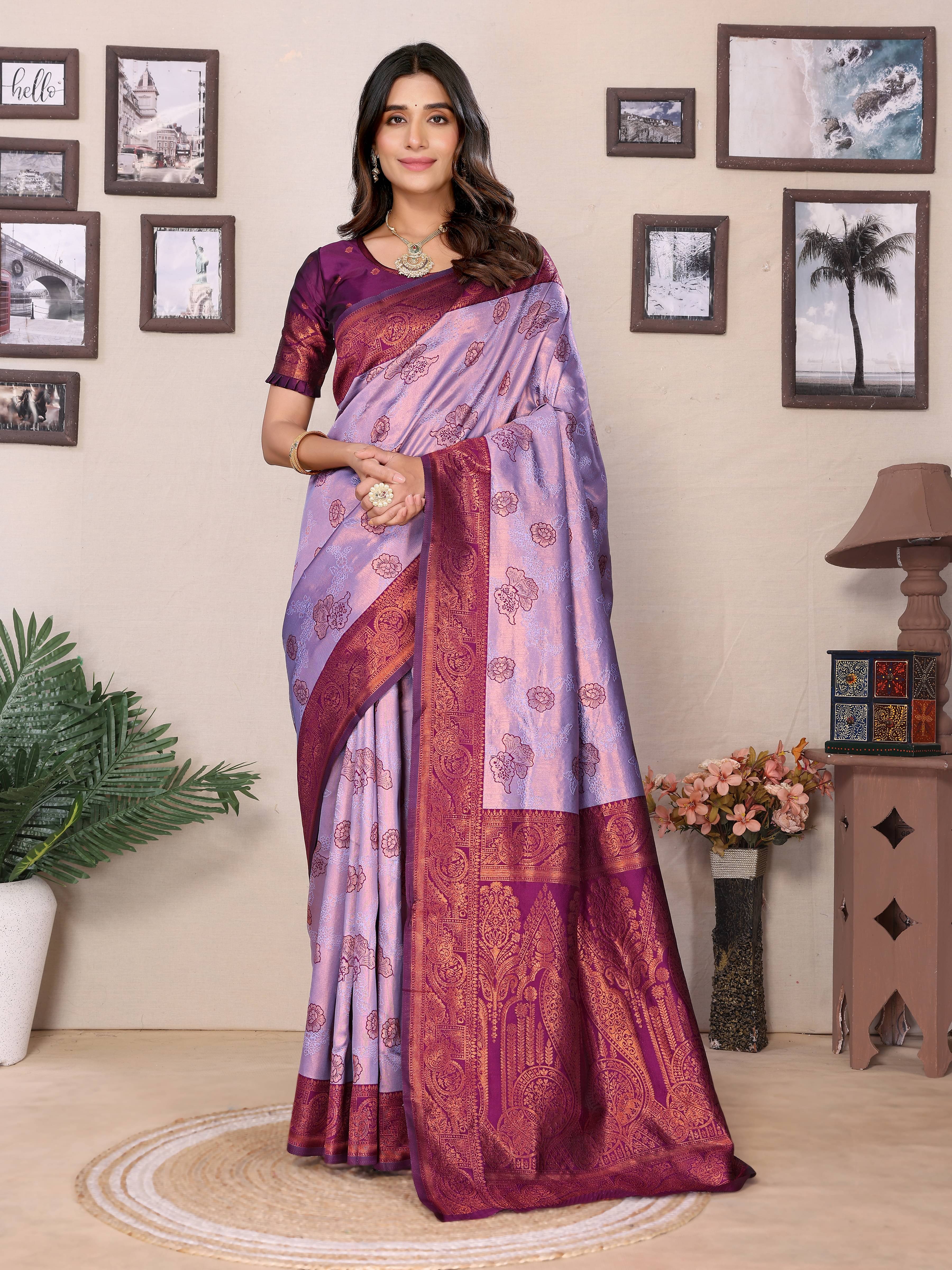     			THE PRIVATE LABLE Cotton Embroidered Banarasi saree With Unstitched Blouse Piece ( Multicolor 3 )