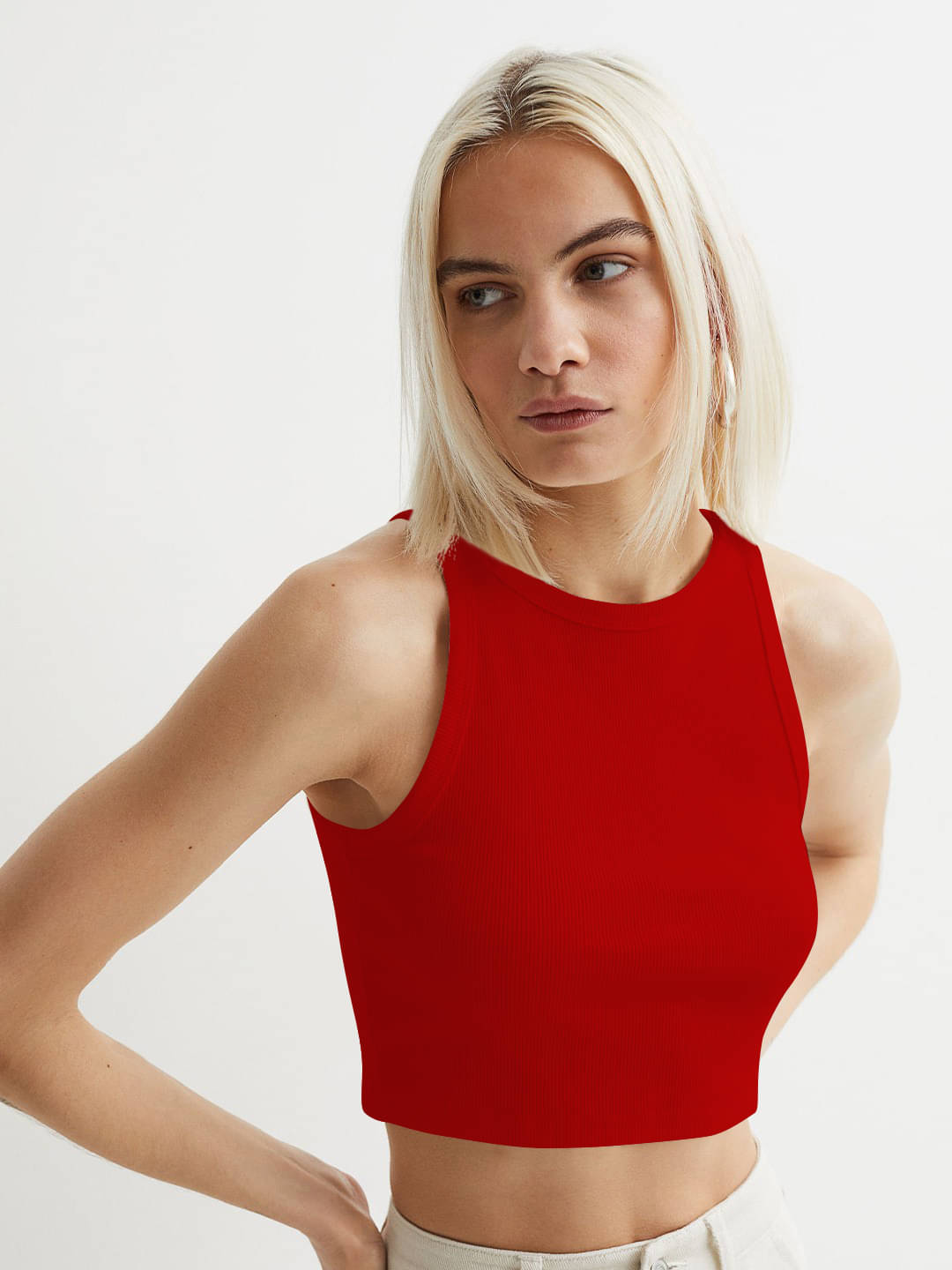 TOOCHKI Women's Lycra Tank Top ( Red )     			TOOCHKI Women's Lycra Tank Top ( Red )