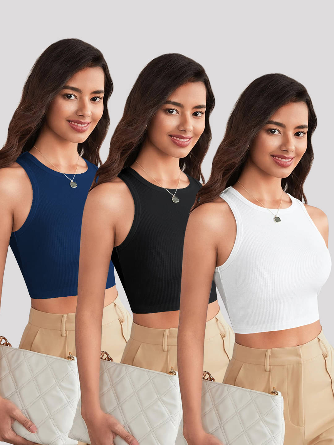     			TOOCHKI Women's Lycra Tank Top ( Off White )