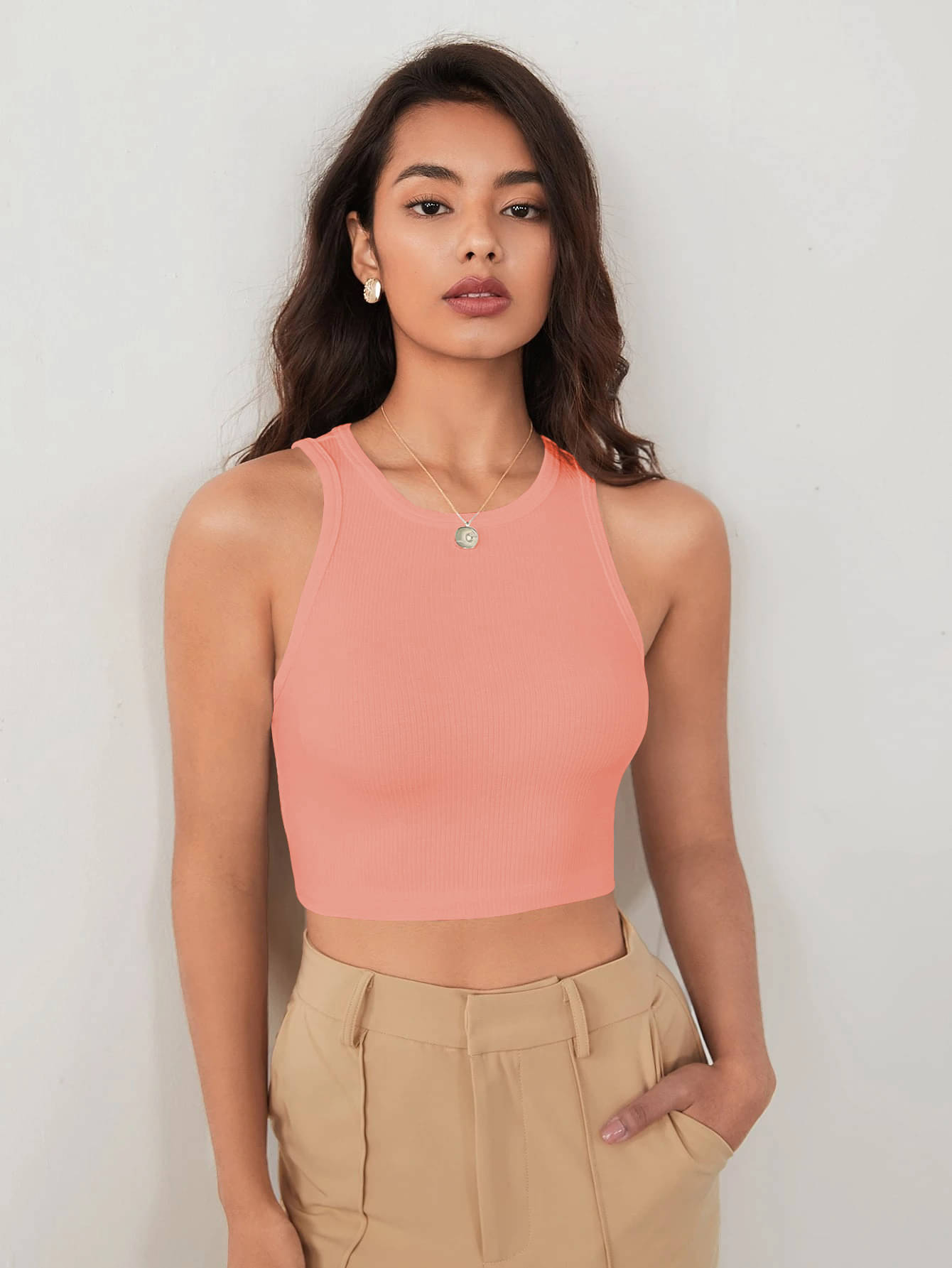 TOOCHKI Women's Lycra Tank Top ( Orange ) TOOCHKI Women's Lycra Tank Top ( Orange )