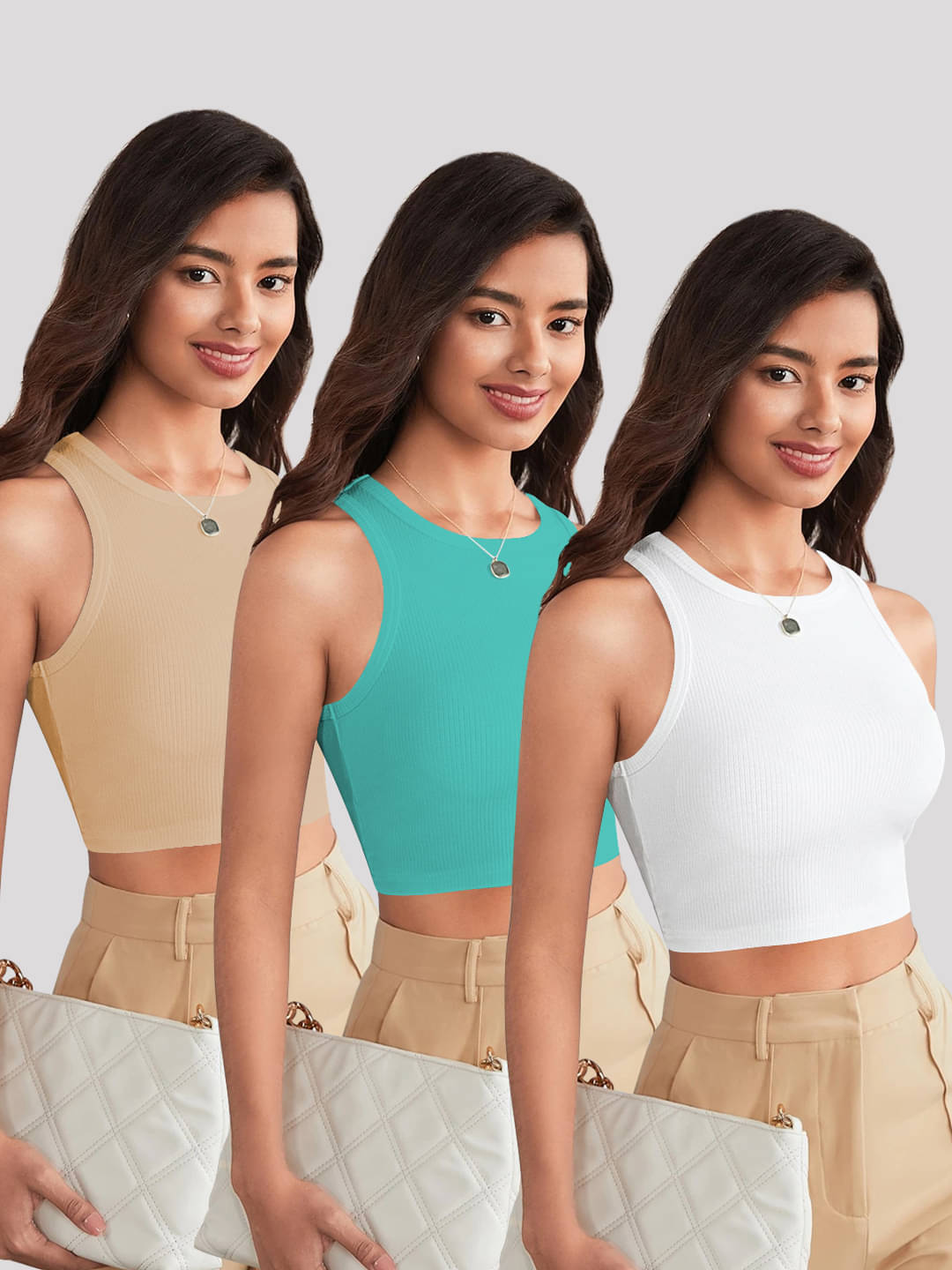 TOOCHKI Women's Lycra Tank Top ( Turquoise ) TOOCHKI Women's Lycra Tank Top ( Turquoise )