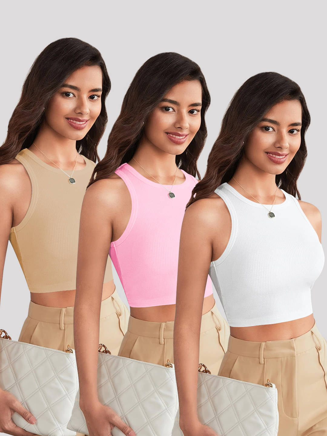 TOOCHKI Women's Lycra Tank Top ( Light Pink ) TOOCHKI Women's Lycra Tank Top ( Light Pink )