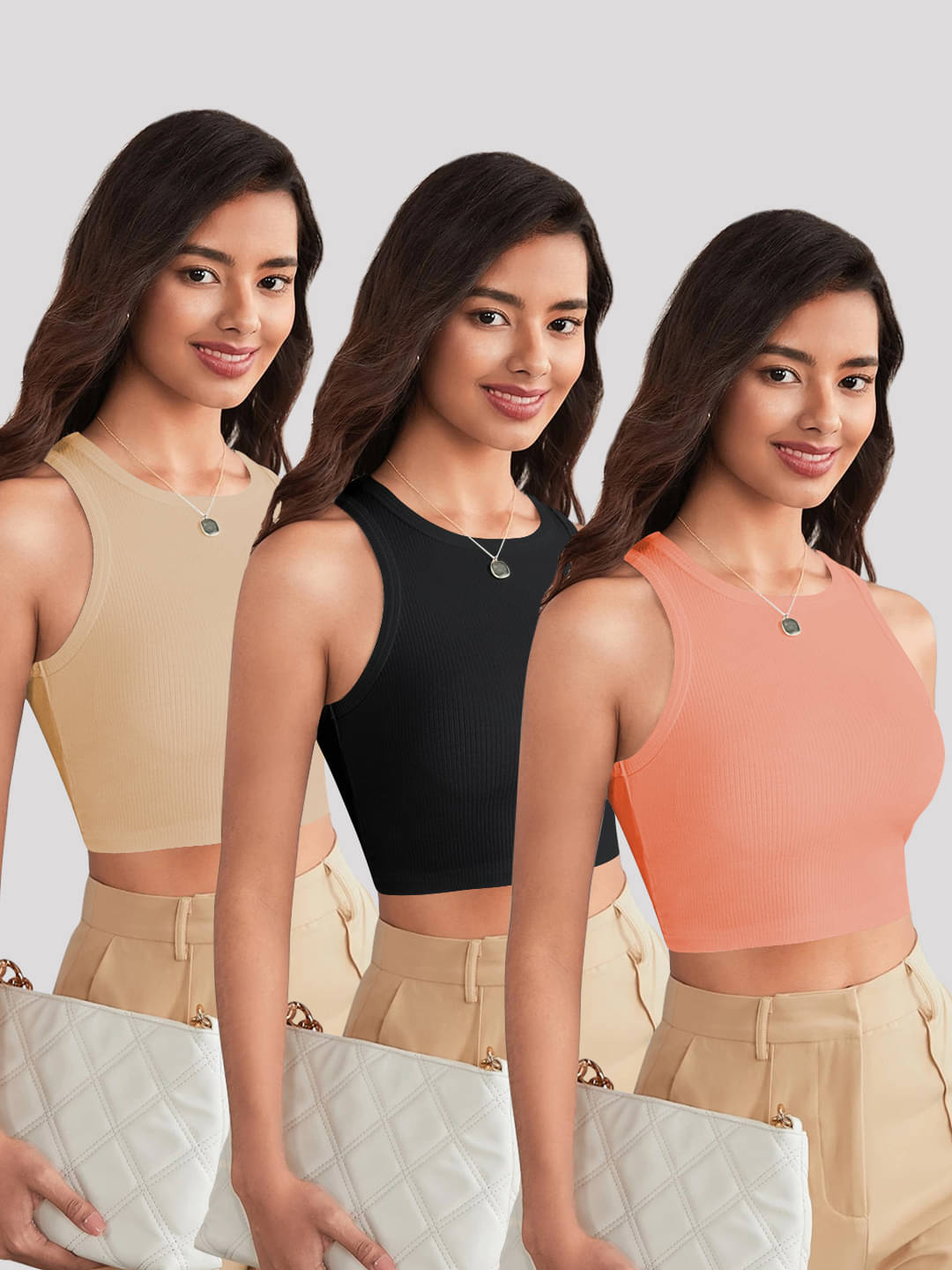 TOOCHKI Women's Lycra Tank Top ( Tan ) TOOCHKI Women's Lycra Tank Top ( Tan )