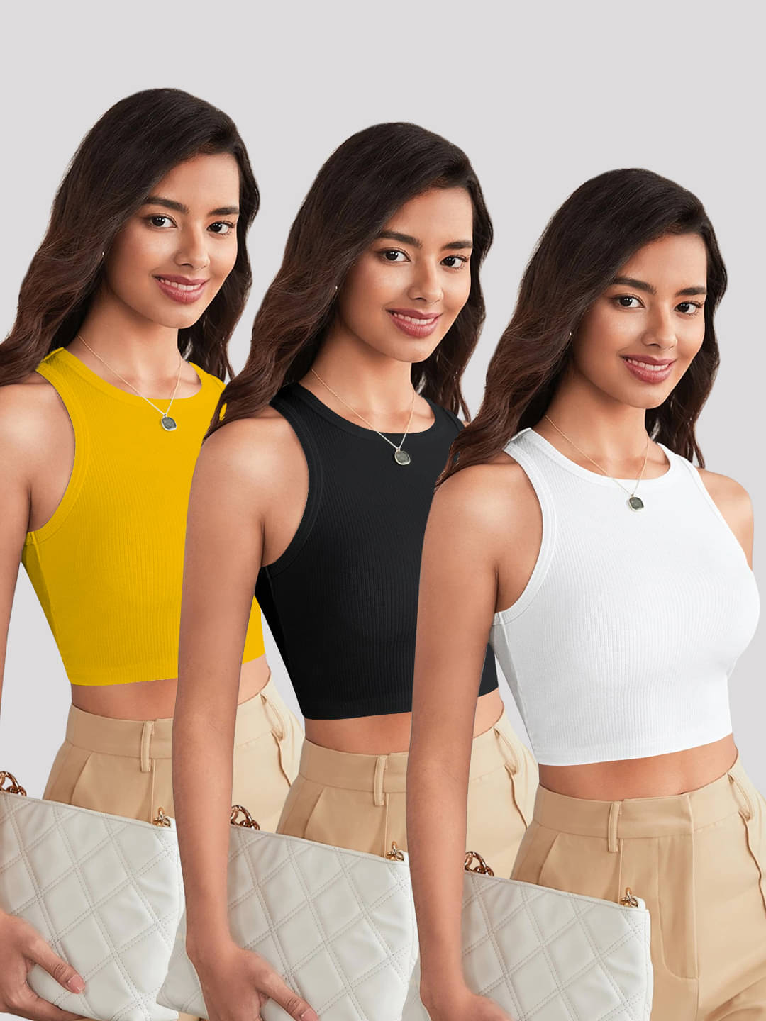 TOOCHKI Women's Lycra Tank Top ( Yellow ) TOOCHKI Women's Lycra Tank Top ( Yellow )