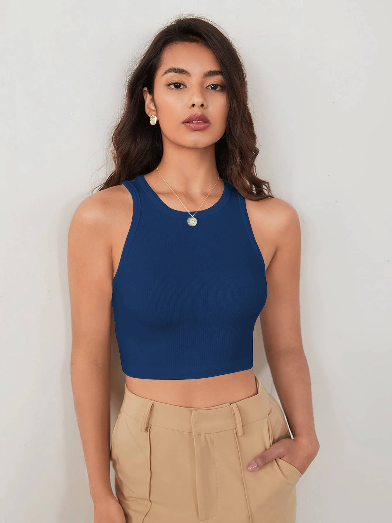     			TOOCHKI Women's Lycra Tank Top ( Teal )