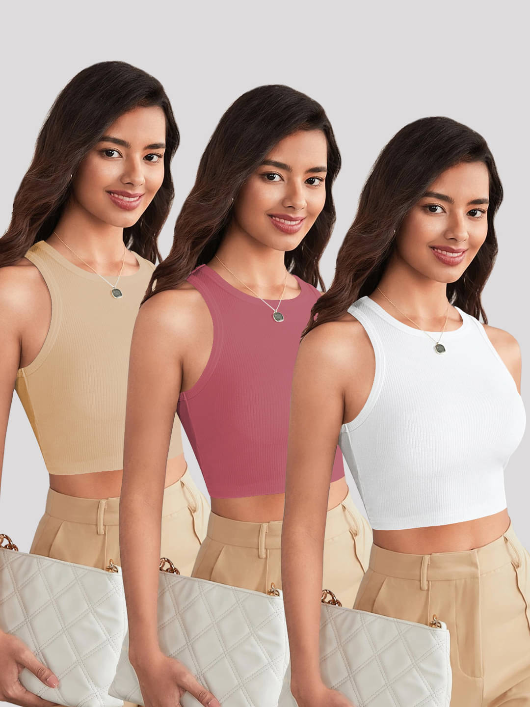 TOOCHKI Women's Lycra Tank Top ( Dark Pink )     			TOOCHKI Women's Lycra Tank Top ( Dark Pink )