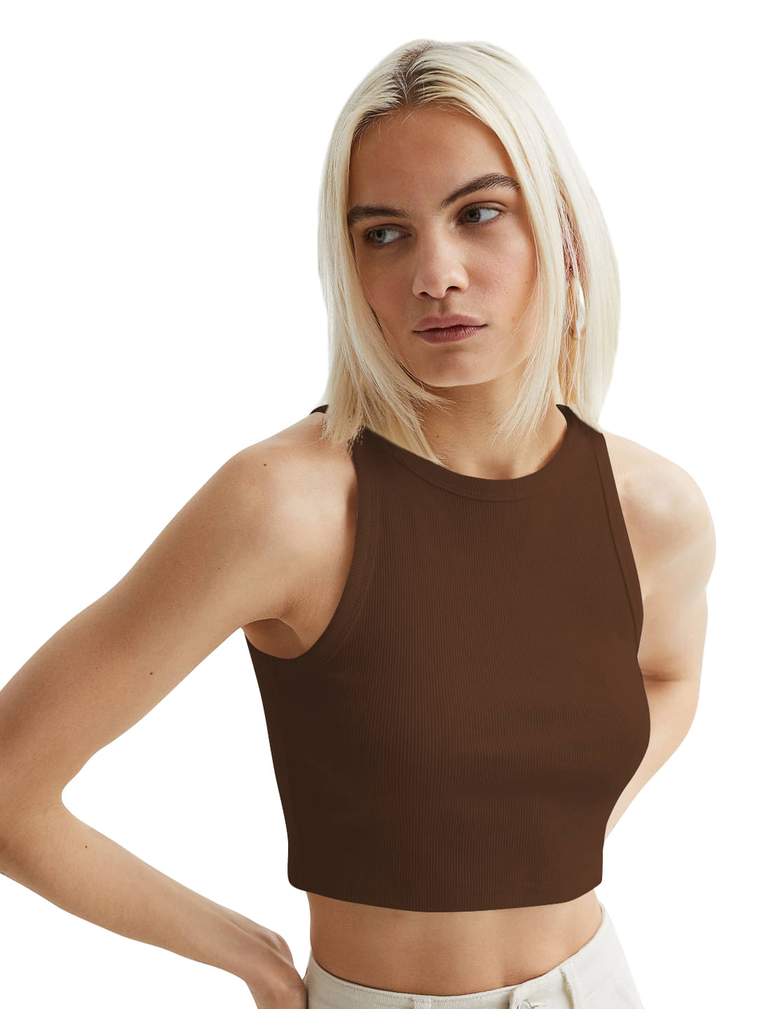     			TOOCHKI Women's Lycra Tank Top ( Tan )