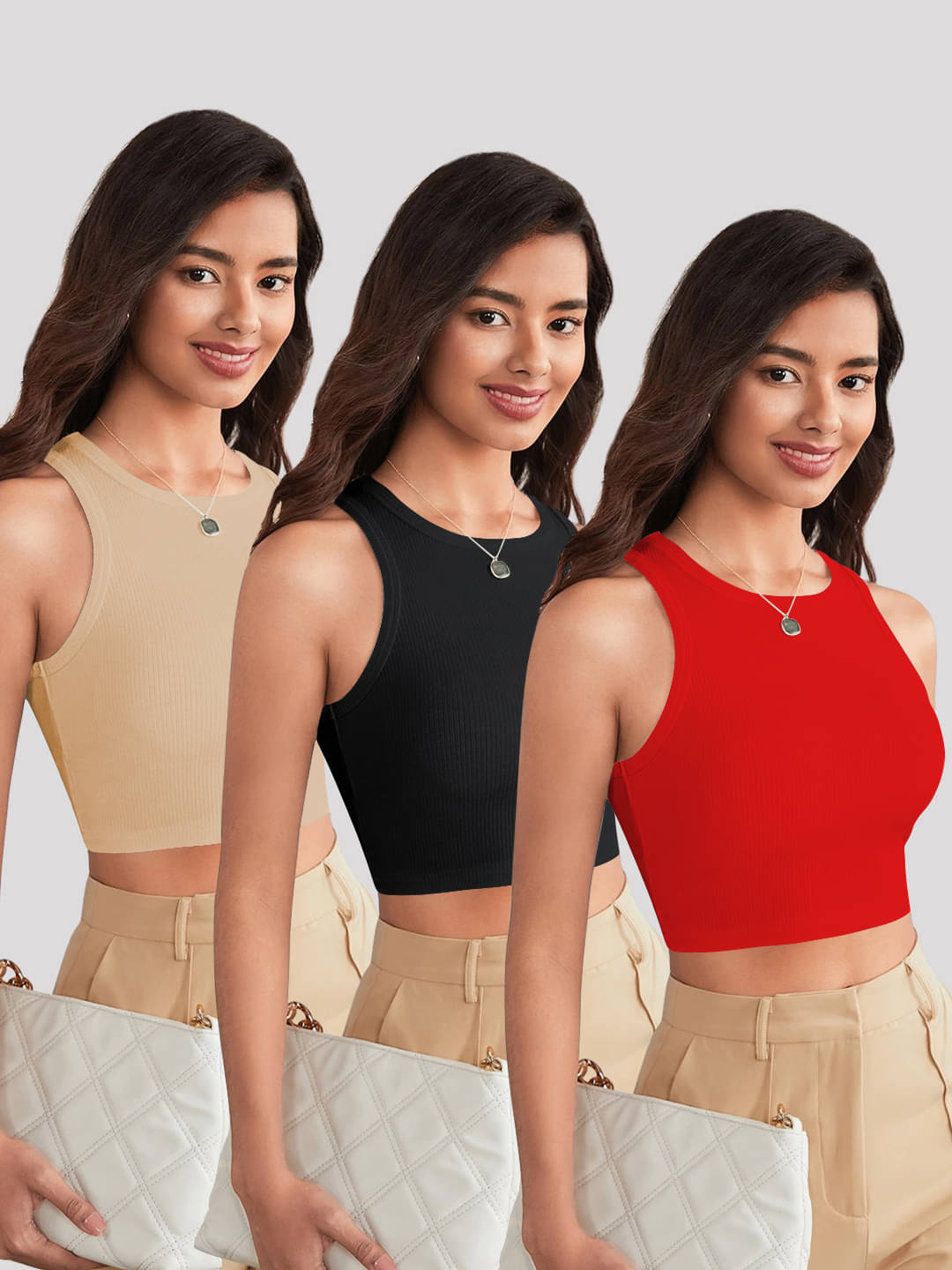 TOOCHKI Women's Lycra Tank Top ( Red )     			TOOCHKI Women's Lycra Tank Top ( Red )