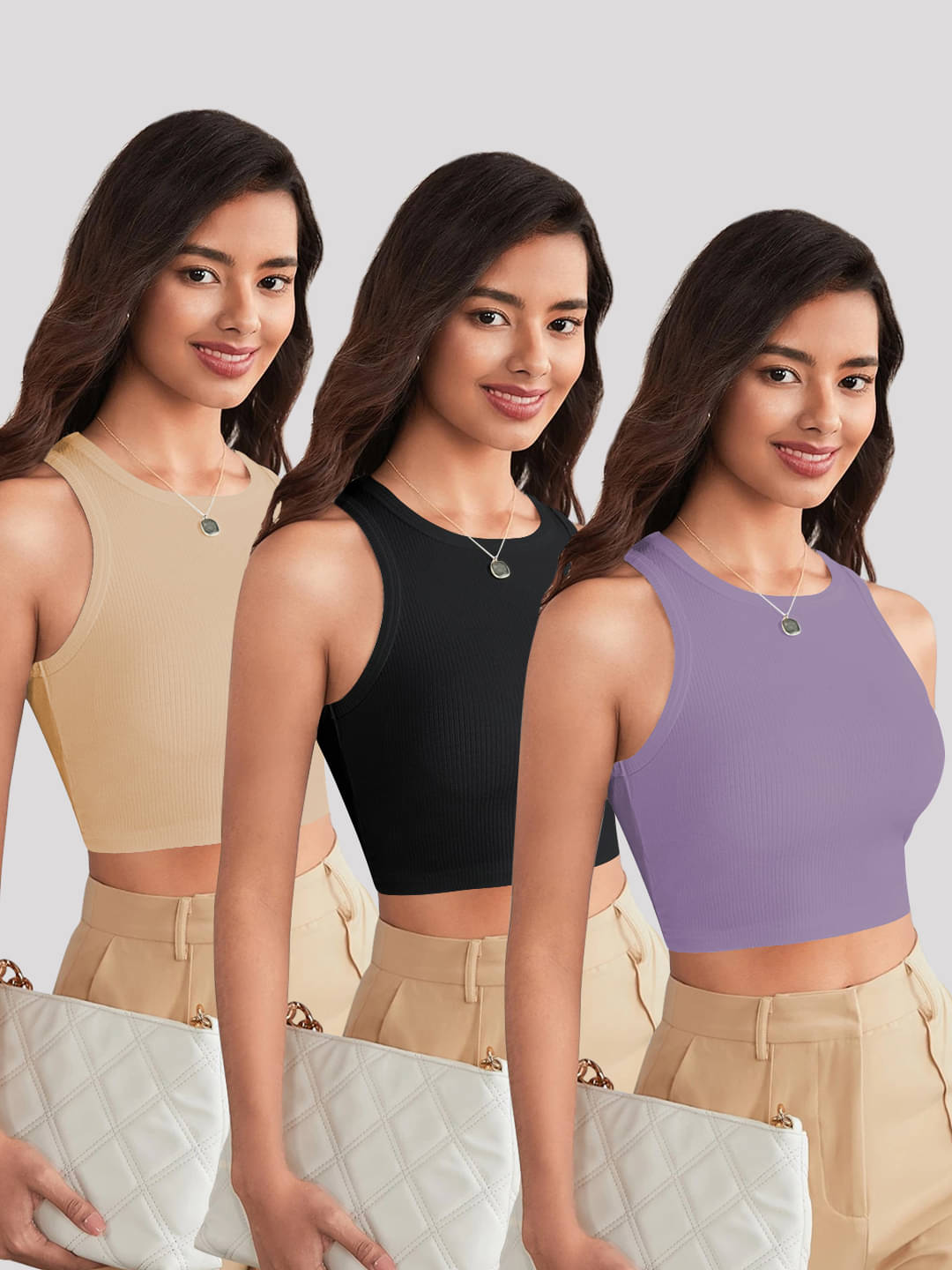 TOOCHKI Women's Lycra Tank Top ( Camel )     			TOOCHKI Women's Lycra Tank Top ( Camel )