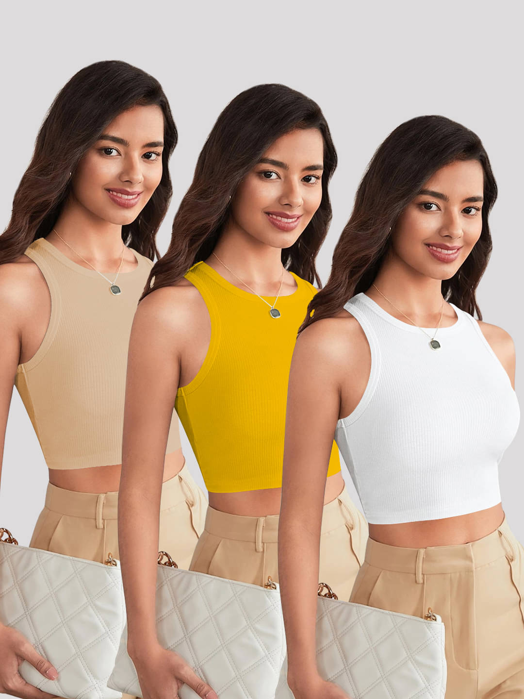 TOOCHKI Women's Lycra Tank Top ( Yellow ) TOOCHKI Women's Lycra Tank Top ( Yellow )