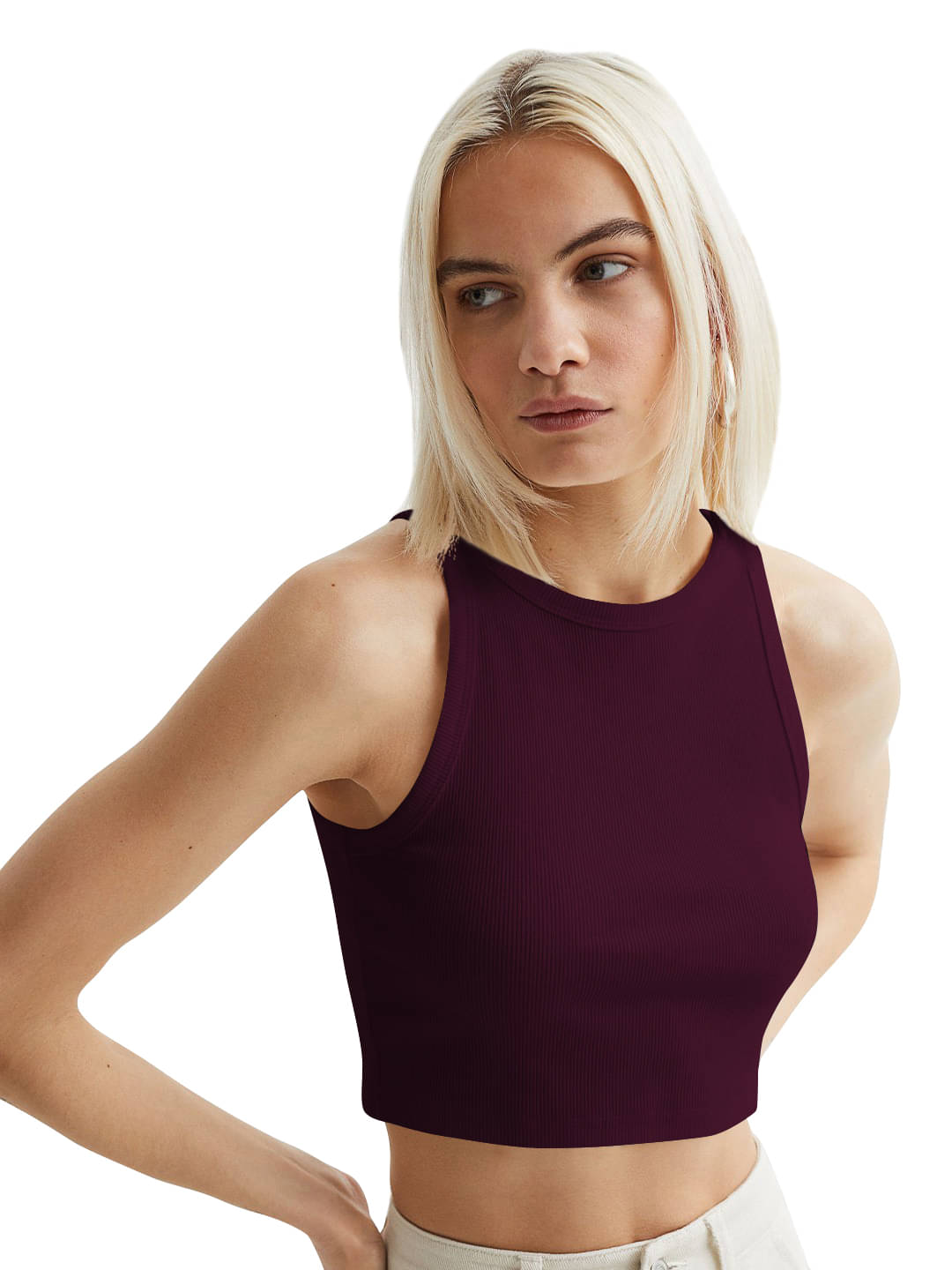     			TOOCHKI Women's Lycra Tank Top ( Wine )