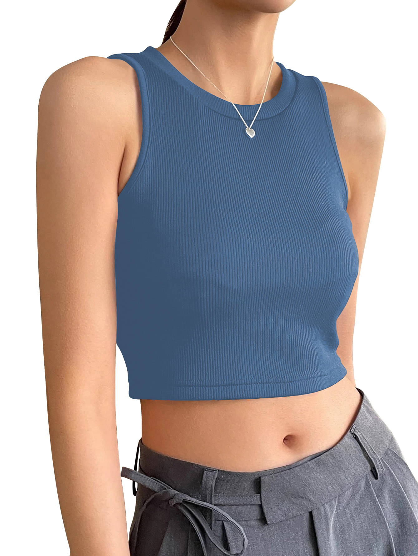 TOOCHKI Women's Lycra Tank Top ( Light Blue ) TOOCHKI Women's Lycra Tank Top ( Light Blue )
