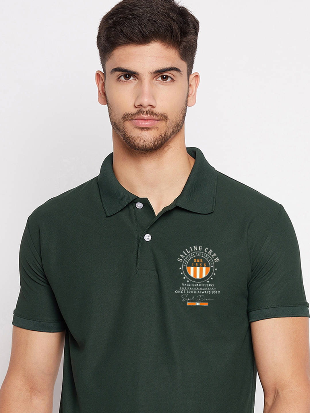 XYRIS Men Polyester Regular Fit Solid Polo T Shirt ( Olive ) XYRIS Men Polyester Regular Fit Solid Polo T Shirt ( Olive )