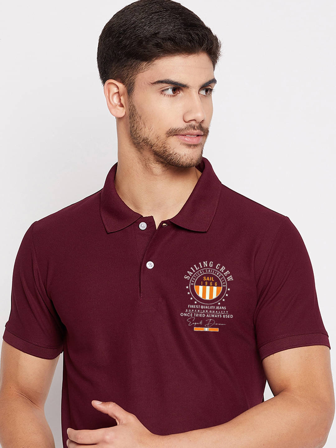 XYRIS Men Polyester Regular Fit Solid Polo T Shirt ( Maroon ) XYRIS Men Polyester Regular Fit Solid Polo T Shirt ( Maroon )