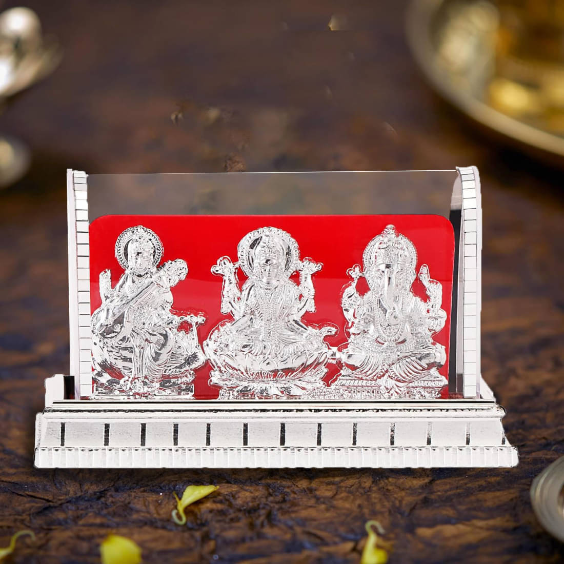 AARTISH Acrylic Lakshmi Ganesha Saraswati Idol ( 10 cm ) AARTISH Acrylic Lakshmi Ganesha Saraswati Idol ( 10 cm )