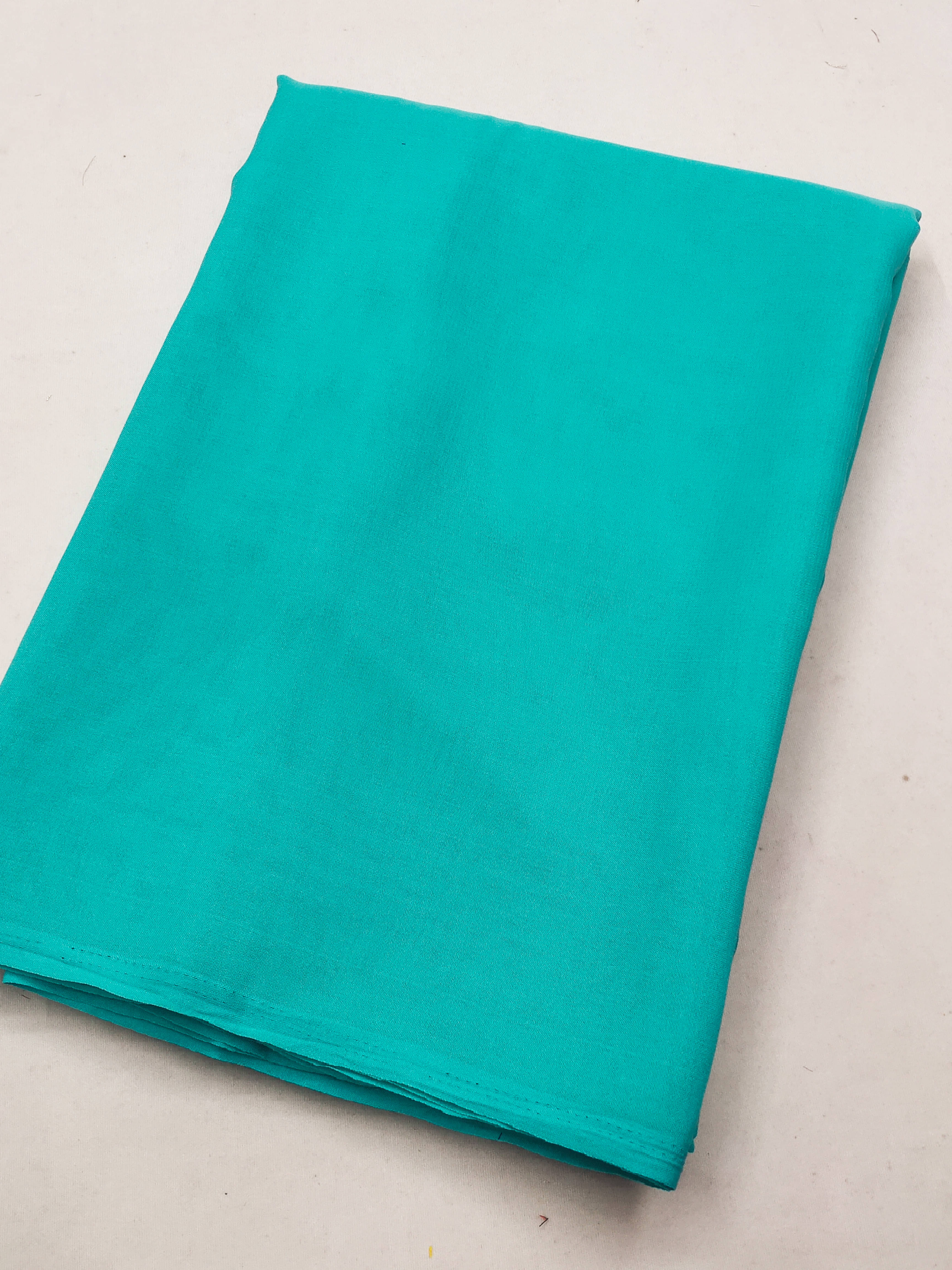     			ANAND SAREES Georgette Dyed Kasavu Saree With Unstitched Blouse Piece ( Blue )