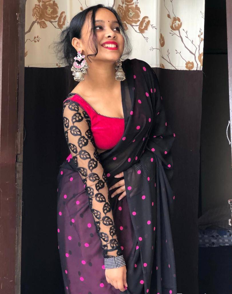     			ANAND SAREES Georgette Printed Kasavu Saree With Unstitched Blouse Piece ( Pink )