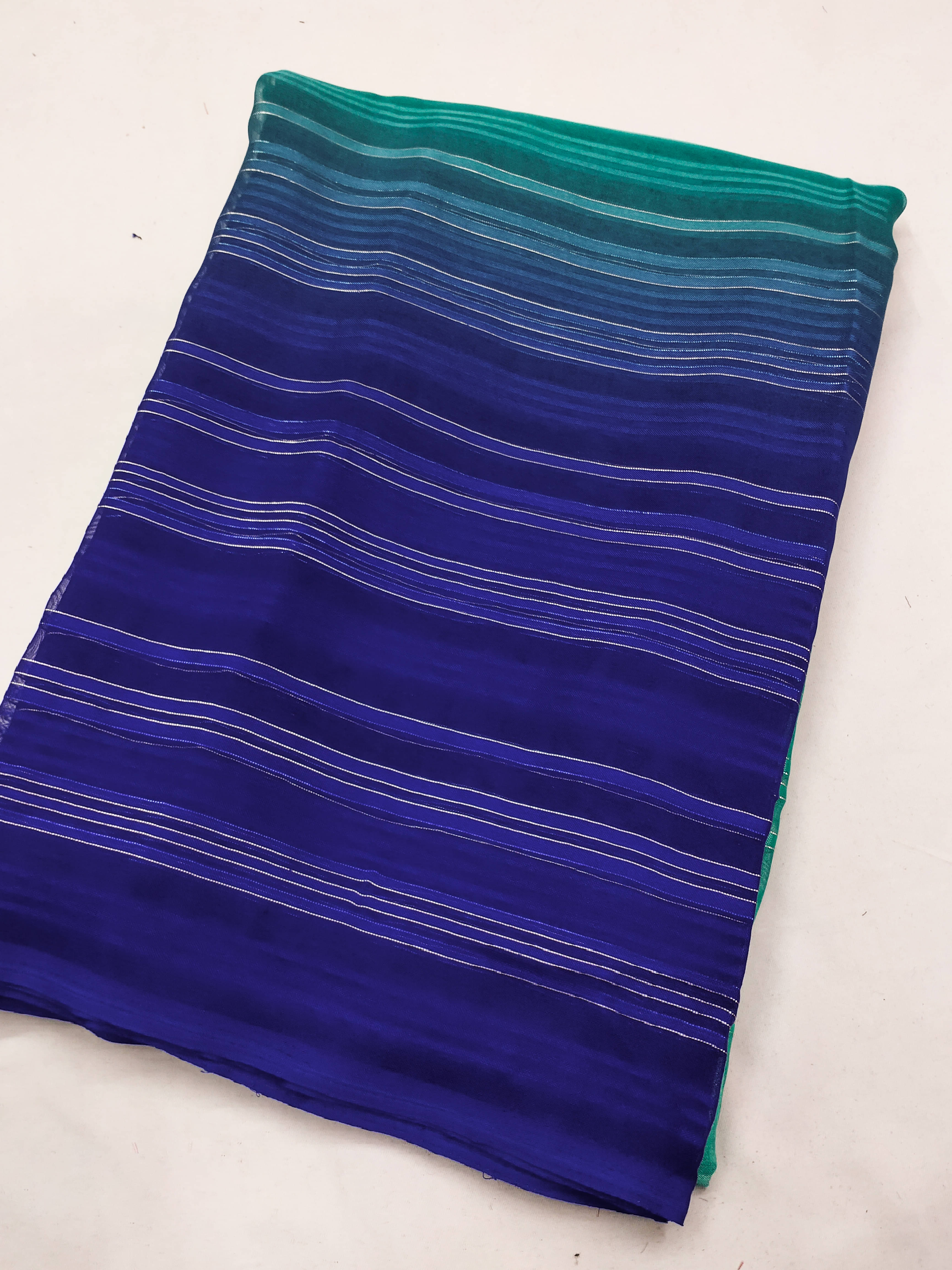 ANAND SAREES Satin Embellished Chanderi saree With Unstitched Blouse Piece ( Blue ) ANAND SAREES Satin Embellished Chanderi saree With Unstitched Blouse Piece ( Blue )