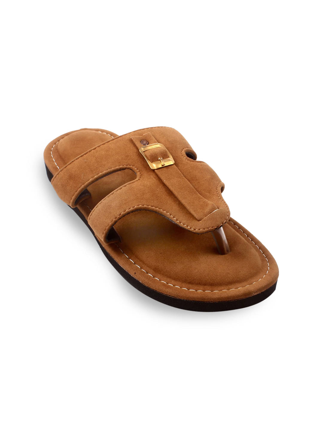     			Anjaneya Creations Tan Men's Thong Flip Flop