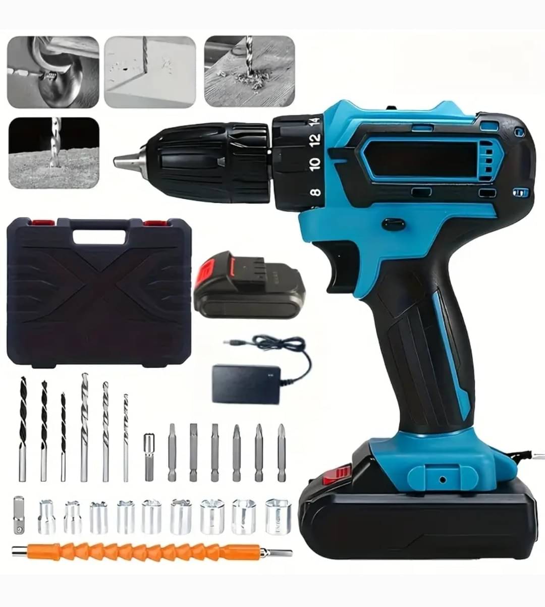     			BluBox - Drill machine 30W 10mm Cordless Drill Kit