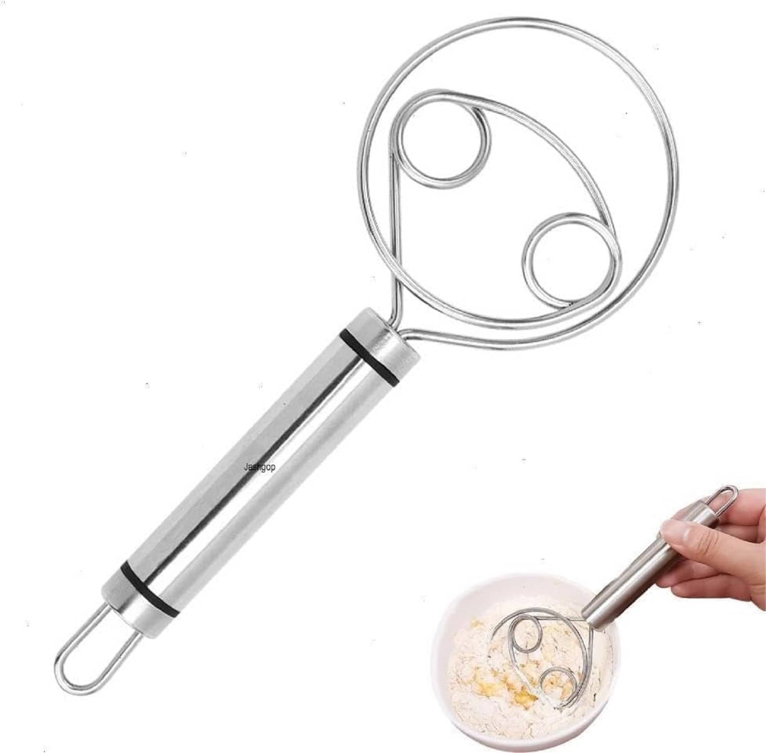     			Bread Mixing Tool Steel Atta Maker Whisk Bread Mixing Tool Baking Pastry Blender for Cake Pastry Dessert
