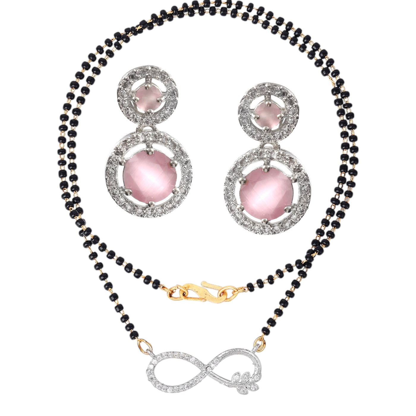     			Charms Silver Mangalsutra Set ( Pack of 1 )