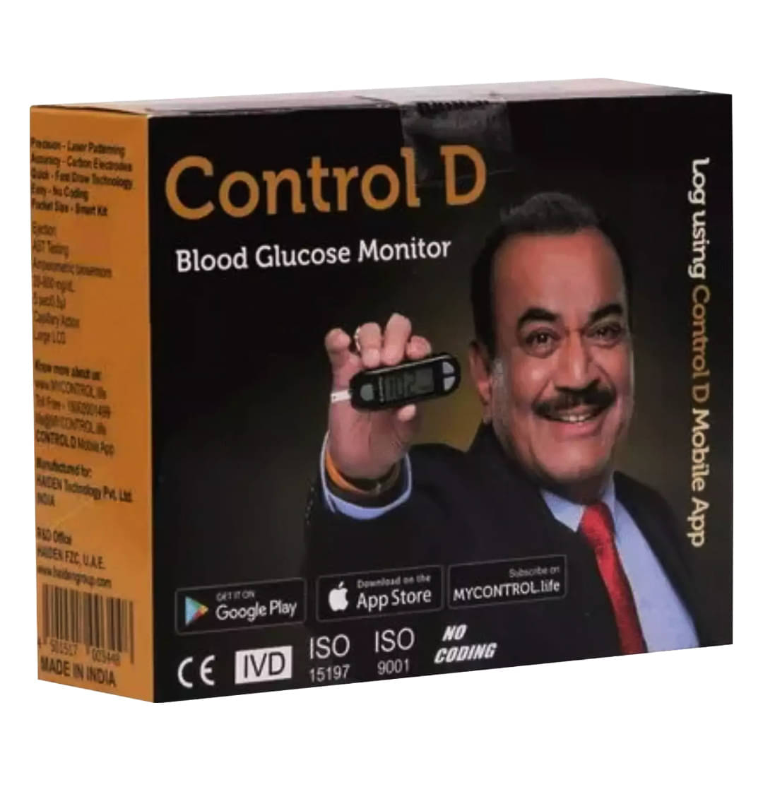 Control D Black Kit with (2X25) Strips Glucometer Control D Black Kit with (2X25) Strips Glucometer