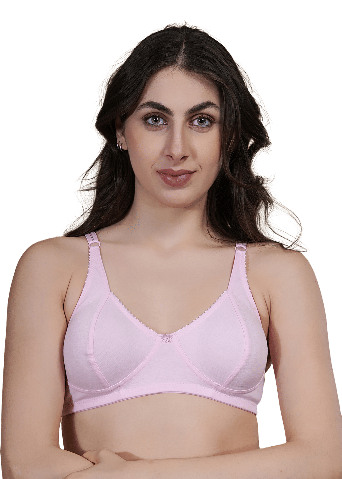 Dempsey Pack of 1 Cotton Blend Non Padded Everyday Bra For Women ( Pink ) Dempsey Pack of 1 Cotton Blend Non Padded Everyday Bra For Women ( Pink )
