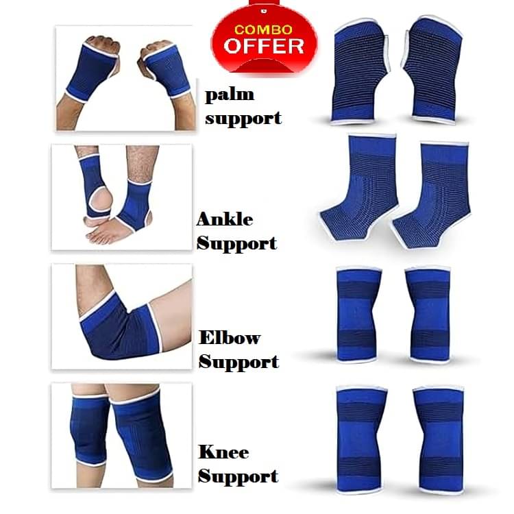     			Dust N Shine  Knee , Palm , Ankle , Elbow Supporter for Surgical and Sports Activity Like Hockey Bike Crossfit Provides Relief from Joint Pain Combo