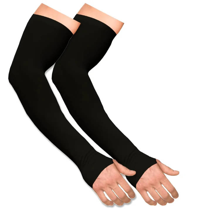 Genericc Black Solid Riding Sleeves ( Single Set ) Genericc Black Solid Riding Sleeves ( Single Set )