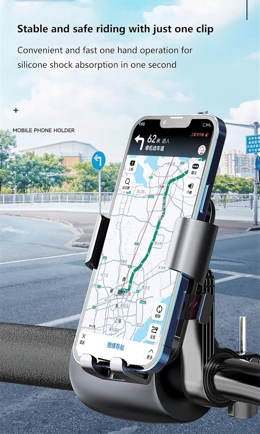 Handlebar Mount Phone Holder for Bikes & Scooters | Quick-Lock System | Rugged Build Handlebar Mount Phone Holder for Bikes & Scooters | Quick-Lock System | Rugged Build
