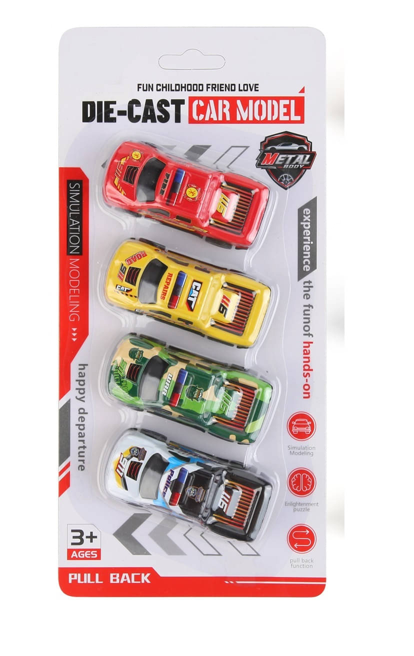 Happy Turtle - Die Cast Car Model Combo 4 Pcs - Durable Metal Construction - Realistic Details Happy Turtle - Die Cast Car Model Combo 4 Pcs - Durable Metal Construction - Realistic Details