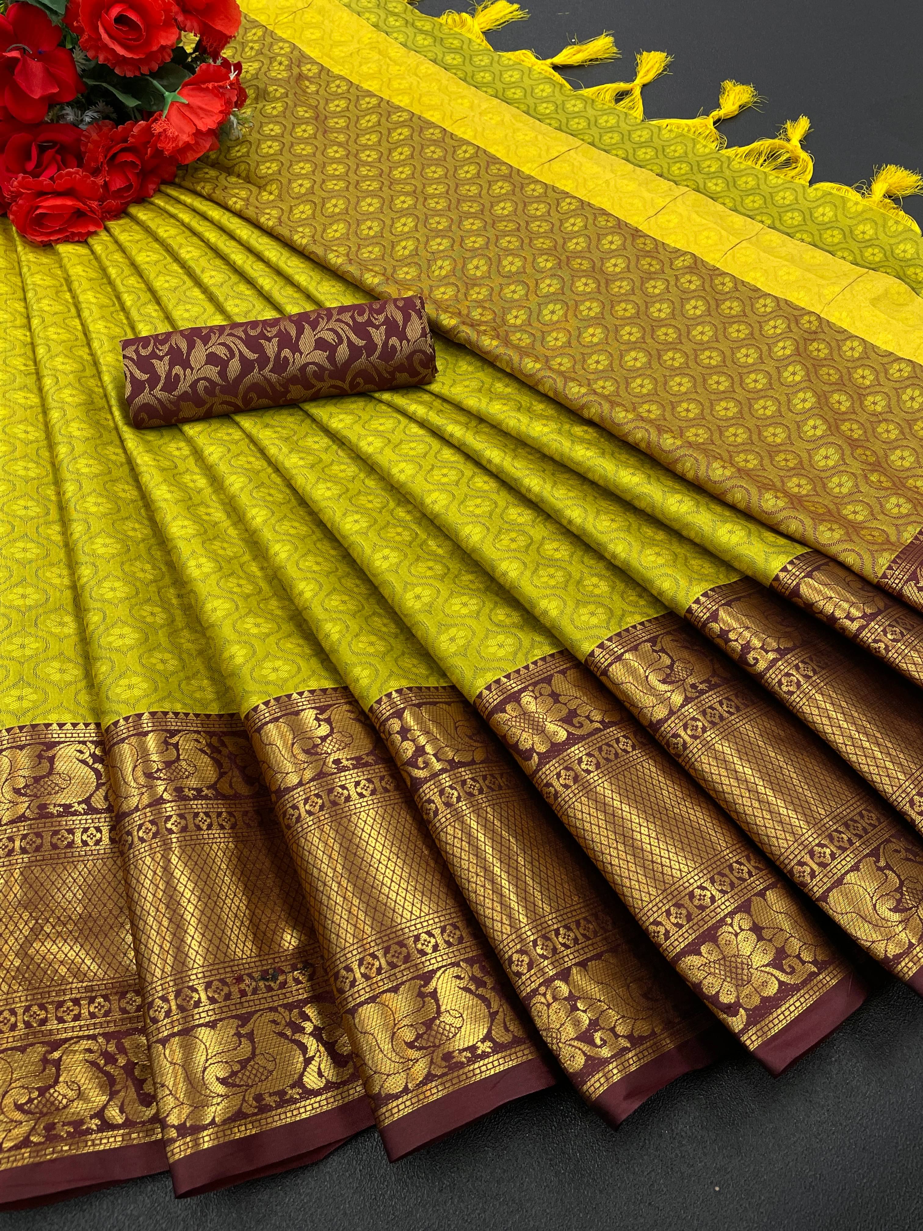    			INDIAN SILKS Cotton Printed Regular Saree With Unstitched Blouse Piece ( Maroon )